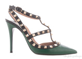 Emerald Green Matte Rockstud Heels
