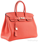 Birkin 35 Orange Taurillon Clem.