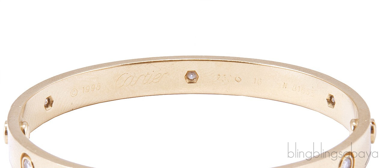 Yellow Gold LOVE Diamond Bracelet