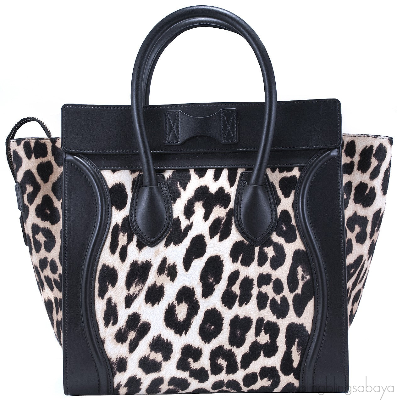 Mini Luggage Leopard Pony Hair