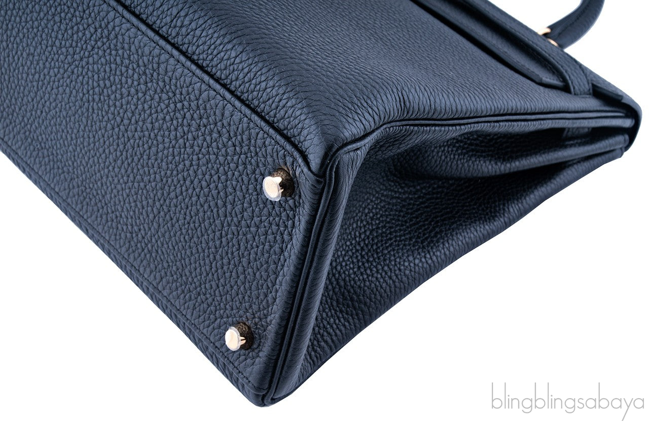 Kelly 35 Black Togo Retourne