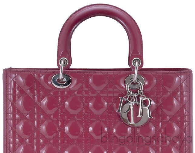 Patent Pinkish Red Lady Dior