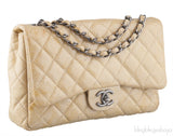 Crinkled Patent Quilted Flap Bag Jumbo