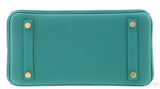 Birkin 25 Malachite Togo GHW