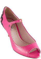 Capreto Bi-color Peep Toe Heels