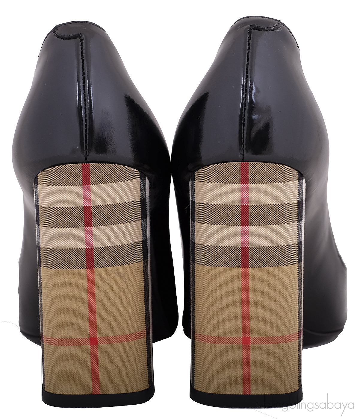 Black Pointed Toe Checkered Heels