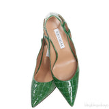 Aquazzura Fenix 105 Croc Effect Heels