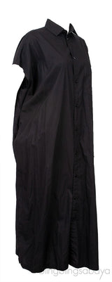 Black Oversized Shirt Dress