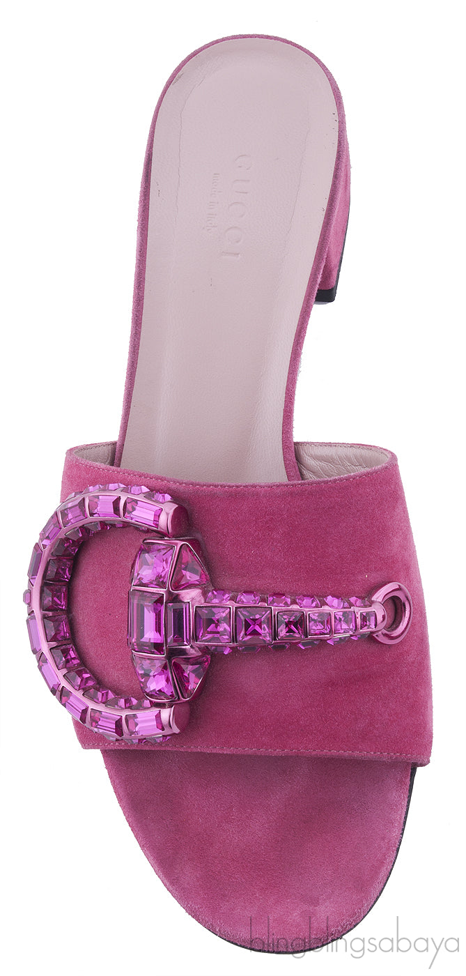 Fuchsia Suede Maxine Sandals