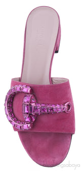 Fuchsia Suede Maxine Sandals