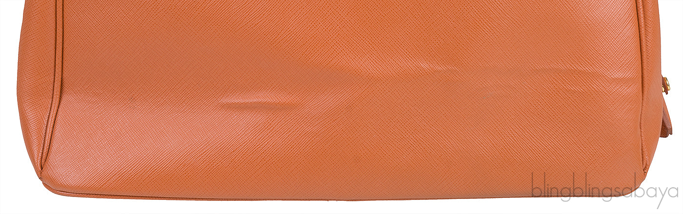 Papaya Parabole Saffiano Bag
