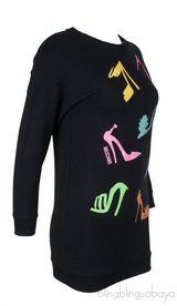 Heels Print Black Sweatshirt