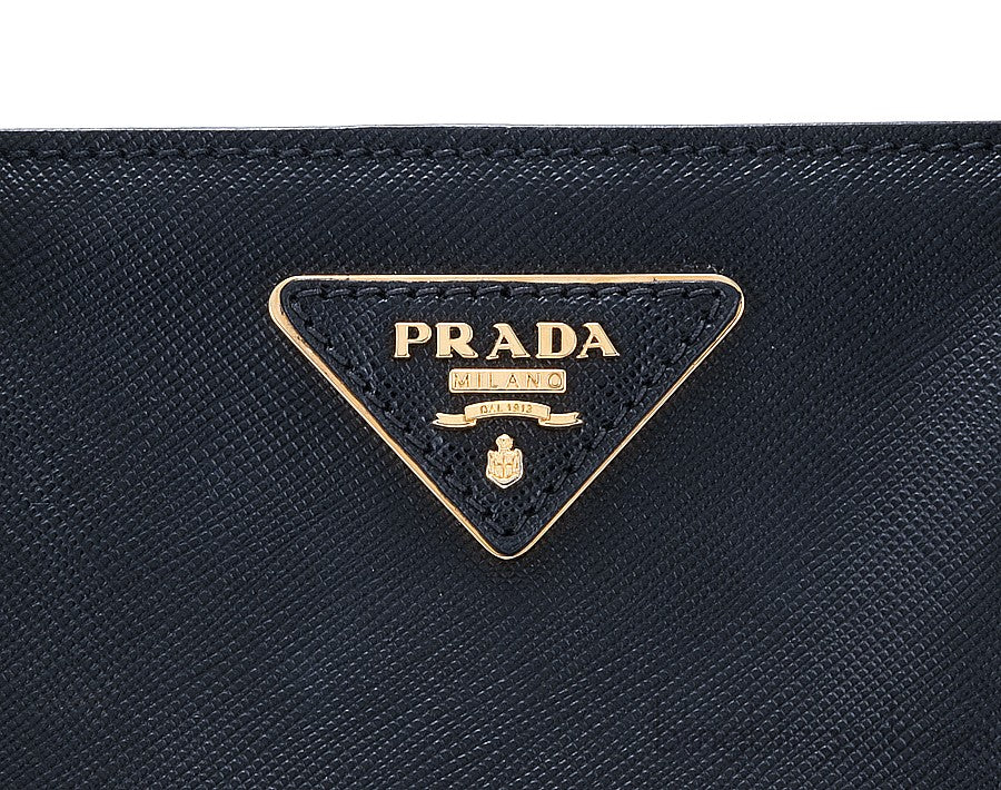 Black Saffiano Lux Leather Tote