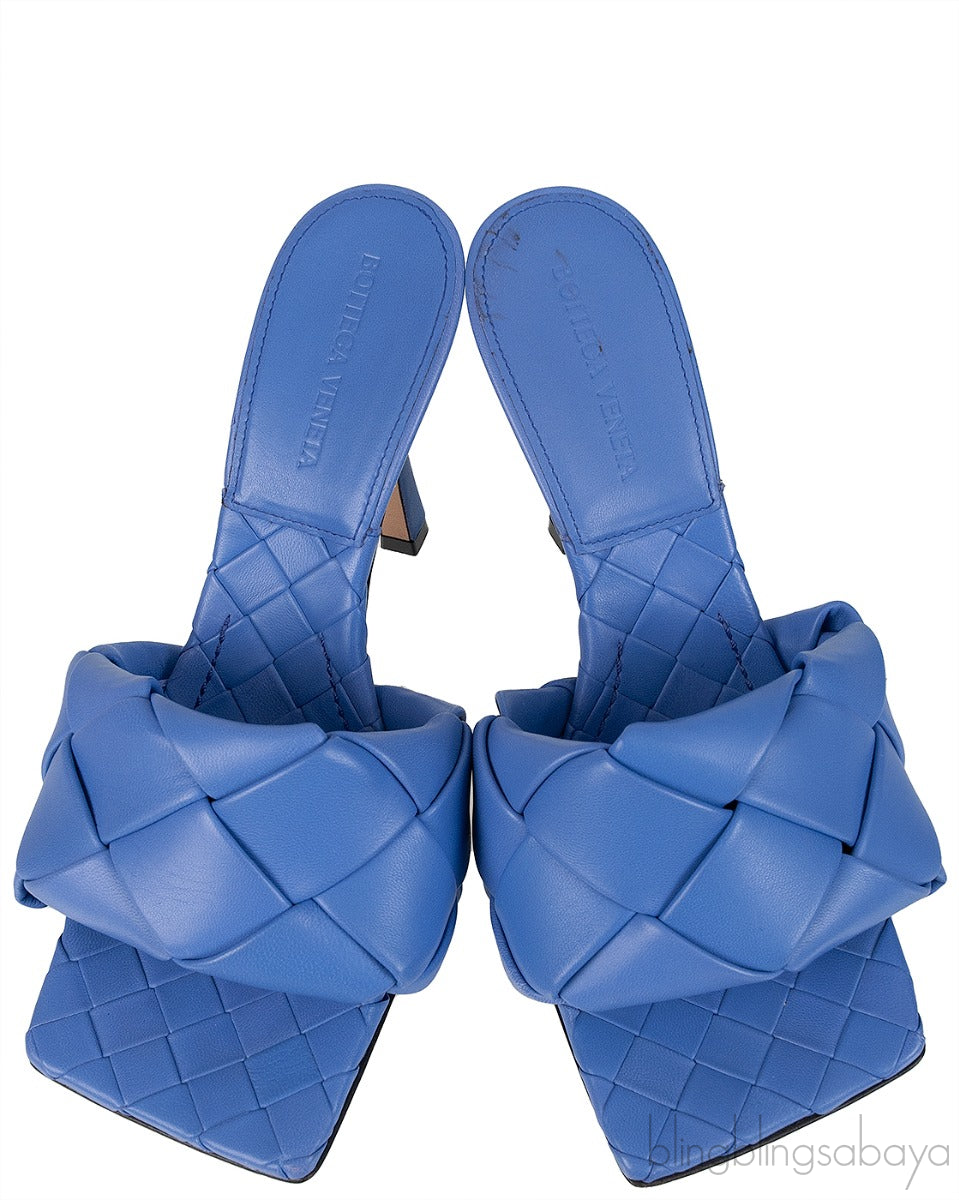 Bottega Veneta Blue Violet Lido Intrecciato Mules