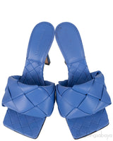Bottega Veneta Blue Violet Lido Intrecciato Mules