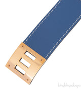 Hermes Blue Brighton Kelly Dog GHW Bracelet