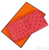 Bearn Bougainvillier Ostrich Wallet GHW