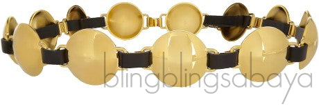 Marni Brass Disc Leather Belt