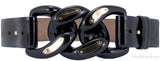 Black Patent Lucite Chain Belt*