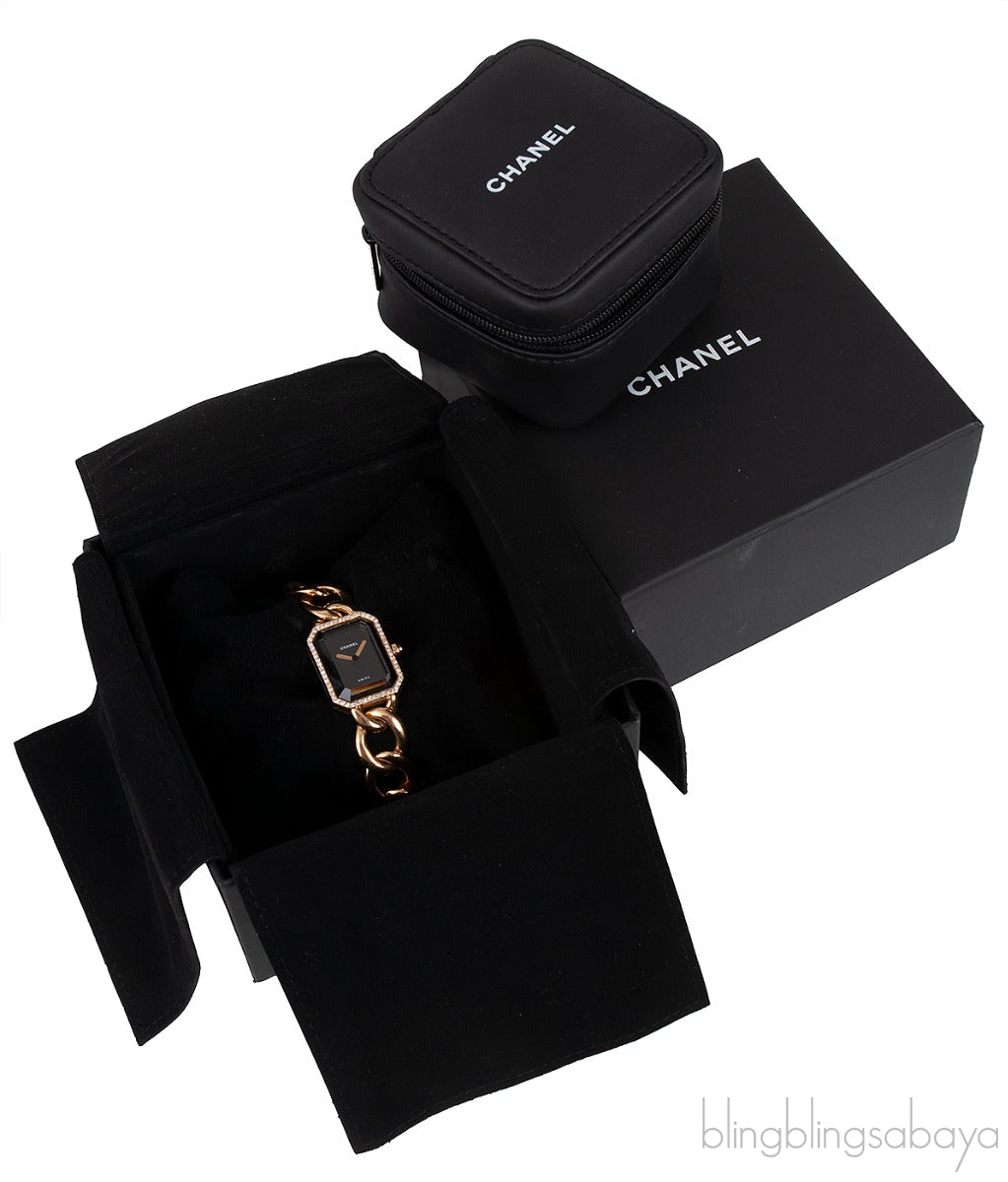 Chanel Premiere Yellow Gold 18k & Black Diamonds Watch