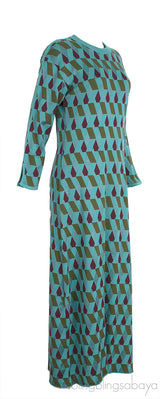 Leisure Jacquard-Knit Cotton Blend Dress