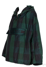 Dior Black & Green Plaid Polyester Rain Jacket