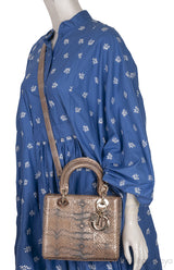 Lady Dior Beaded Python Small Handbag GHW