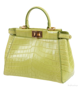 Apple Green Crocodile Mini Peekaboo