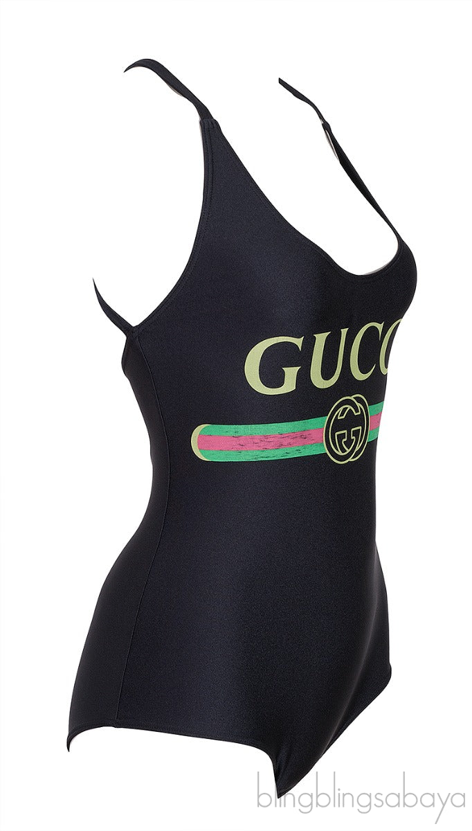 Black Sparkling Stretch Swimsuit