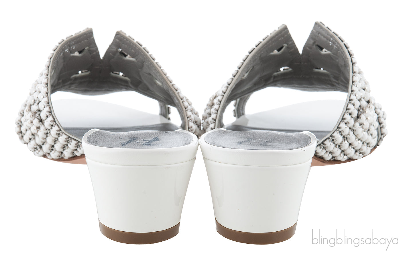 Galaxy White Heeled Sandals