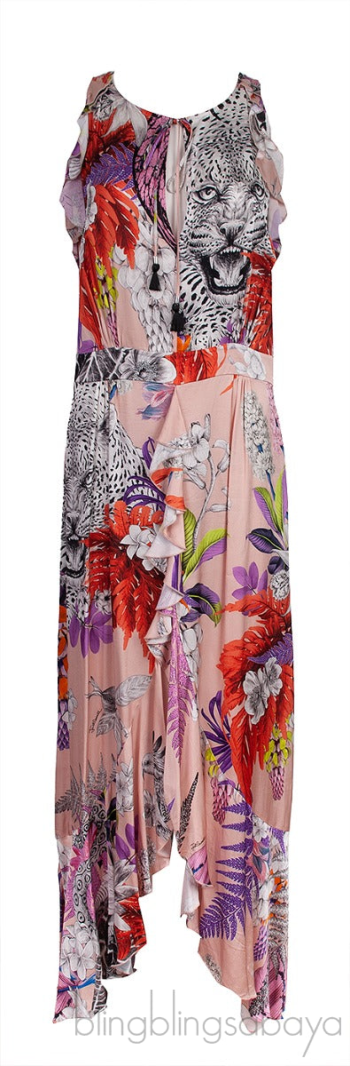 Old Rose Floral Multicolor Print Dress