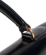 Vintage Kelly 32 Black Box Sellier GHW