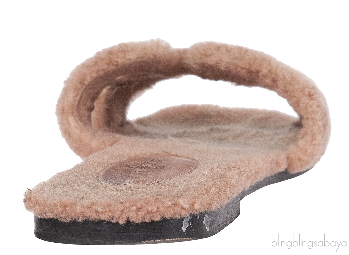 Hermes Oran Teddy Bear Brown Sandals