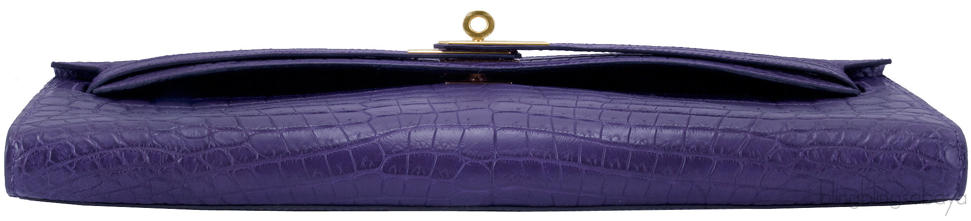 Kelly Cut Niloticus Matte Amethyst Clutch
