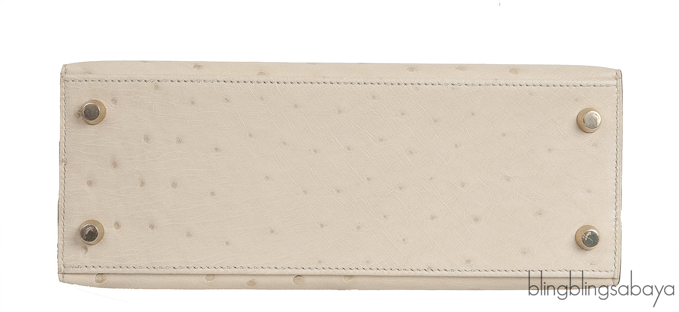 Kelly 25 Parchemin Ostrich GHW