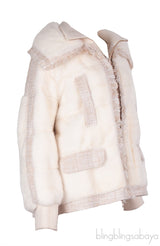 Off-White Tweed & Fur Jacket