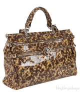 Grande Diva Patent Leopard Bag