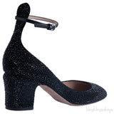 Crystal Bead Embellished Pump