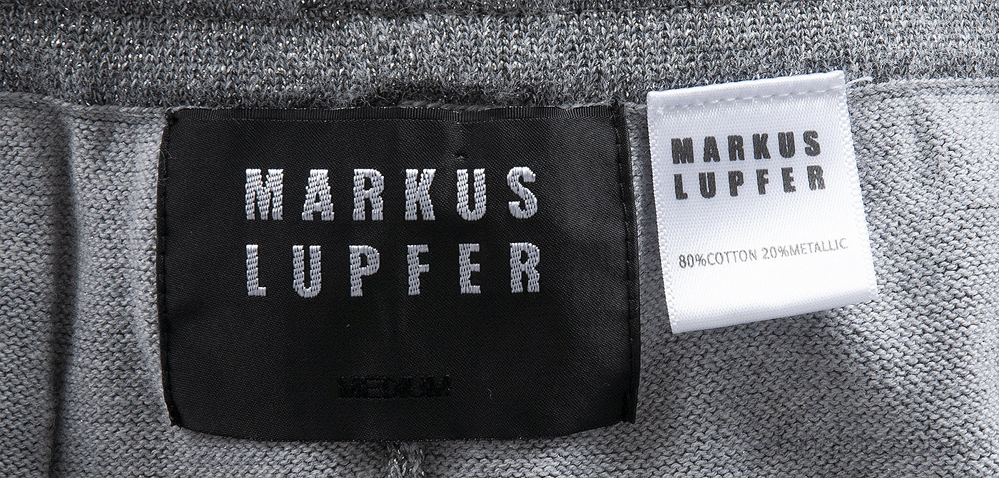 Markus Lupfer Metallic Silver Knit Jogger