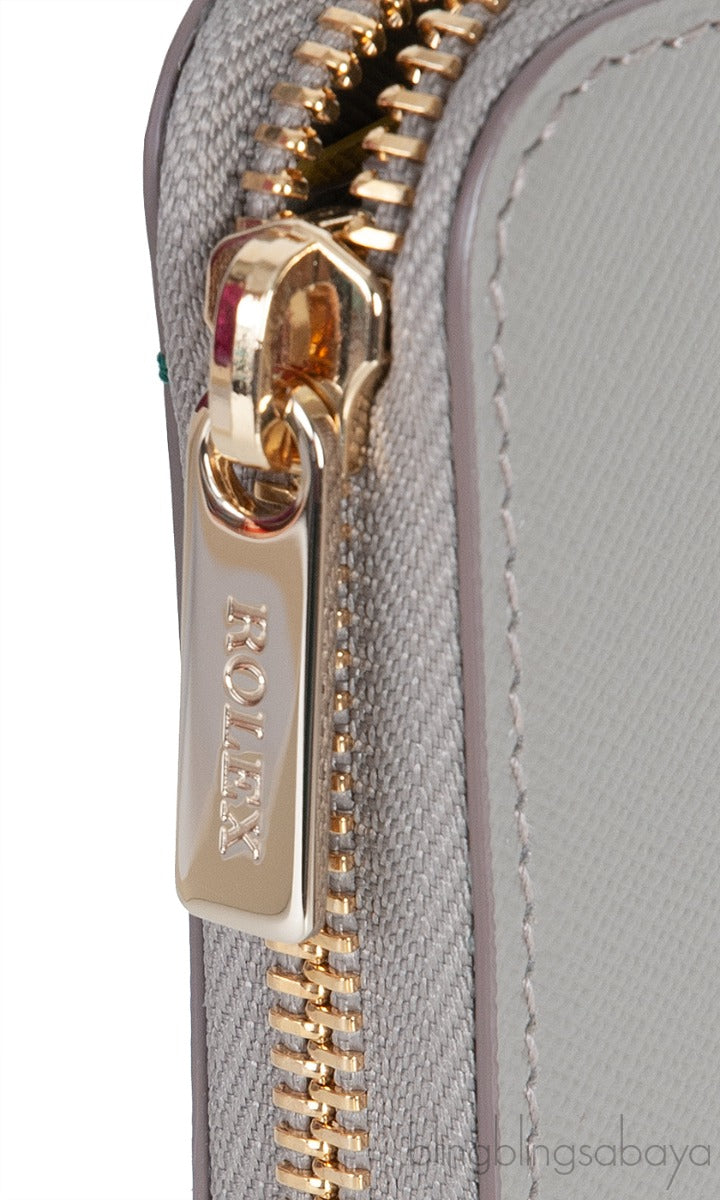 Rolex Bi-color Zip Around Wallet