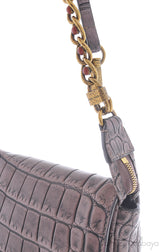 Ecrin Pochette Crocodile Chain Flap