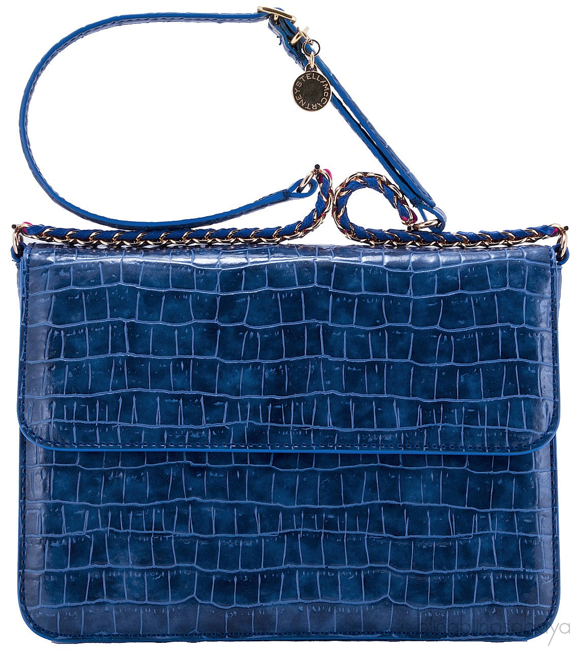 Faux Blue Croc Grace Bag