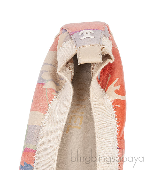 Chanel Multi-color Printed Ballerina Flat