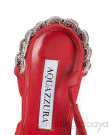Aquazzura Red Love Link 105 Crystal Slingback Heel