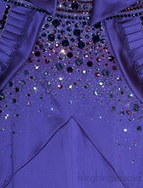 Crystal embellished Purple Dress
