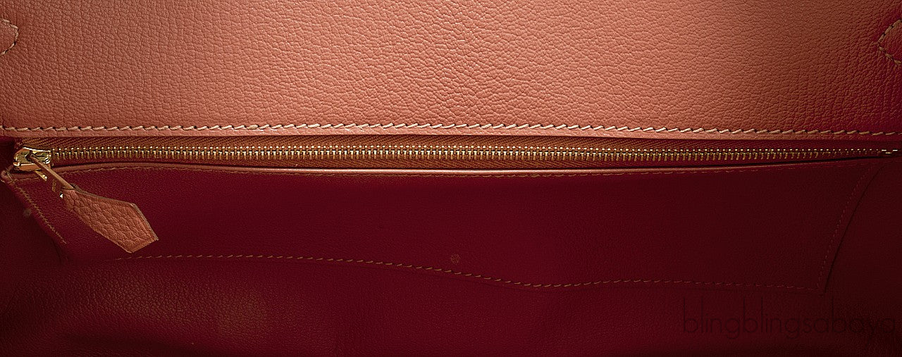 Birkin 35 Rose Tea Taurillon Clem.