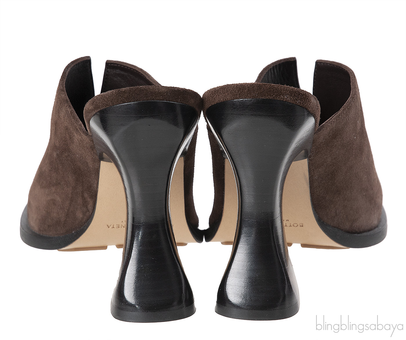 Bottega Veneta Dark Brown Suede Cha-cha Mules