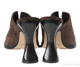 Bottega Veneta Dark Brown Suede Cha-cha Mules