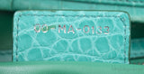 Lady Dior Large Green Crocodile Handbag