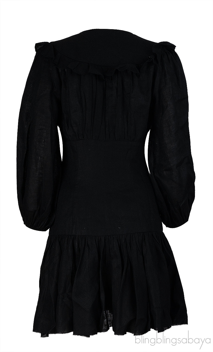 Zimmerman Black Sailor Mini Dress